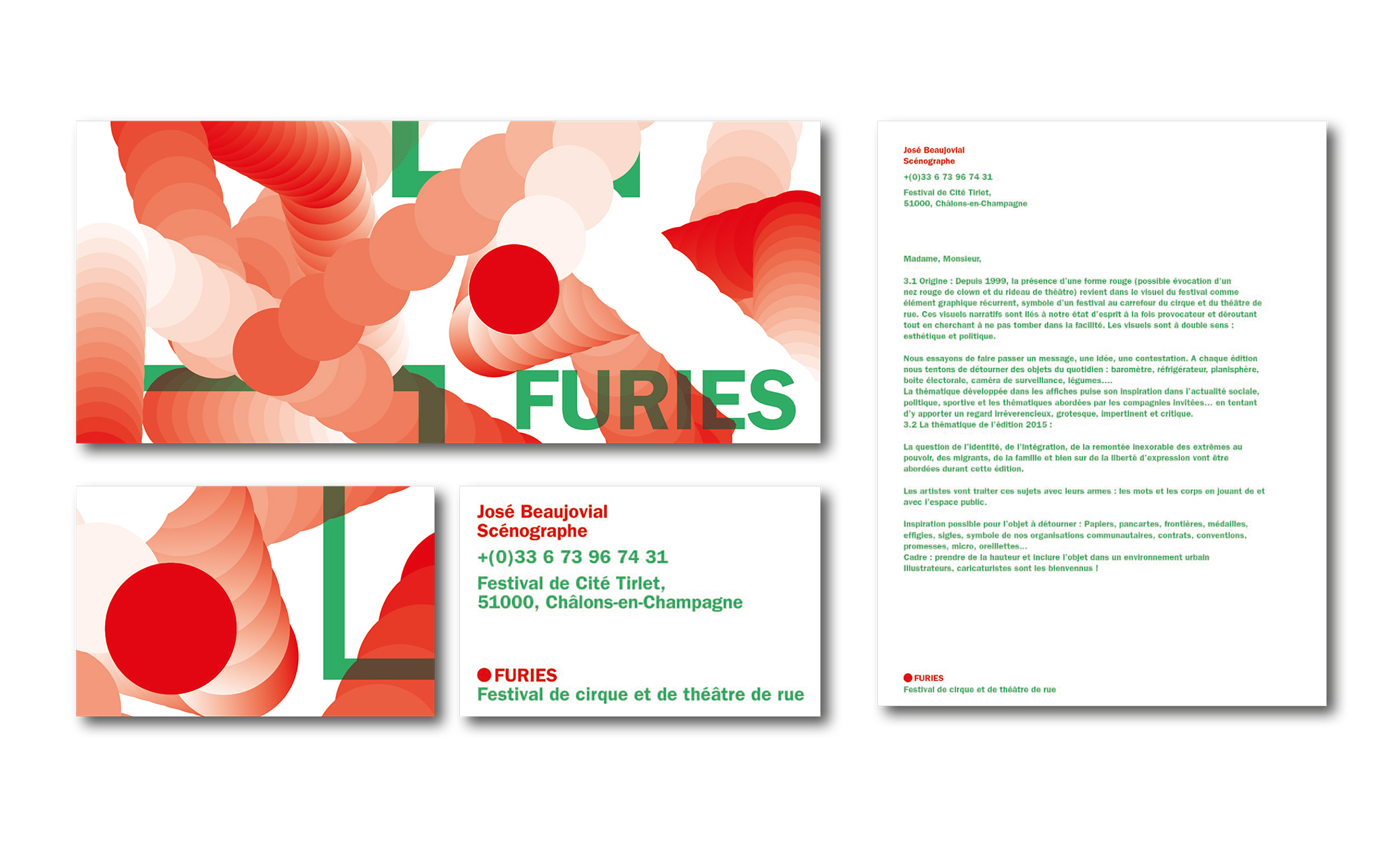 Festival FURIES — Communiction graphique, papeterie