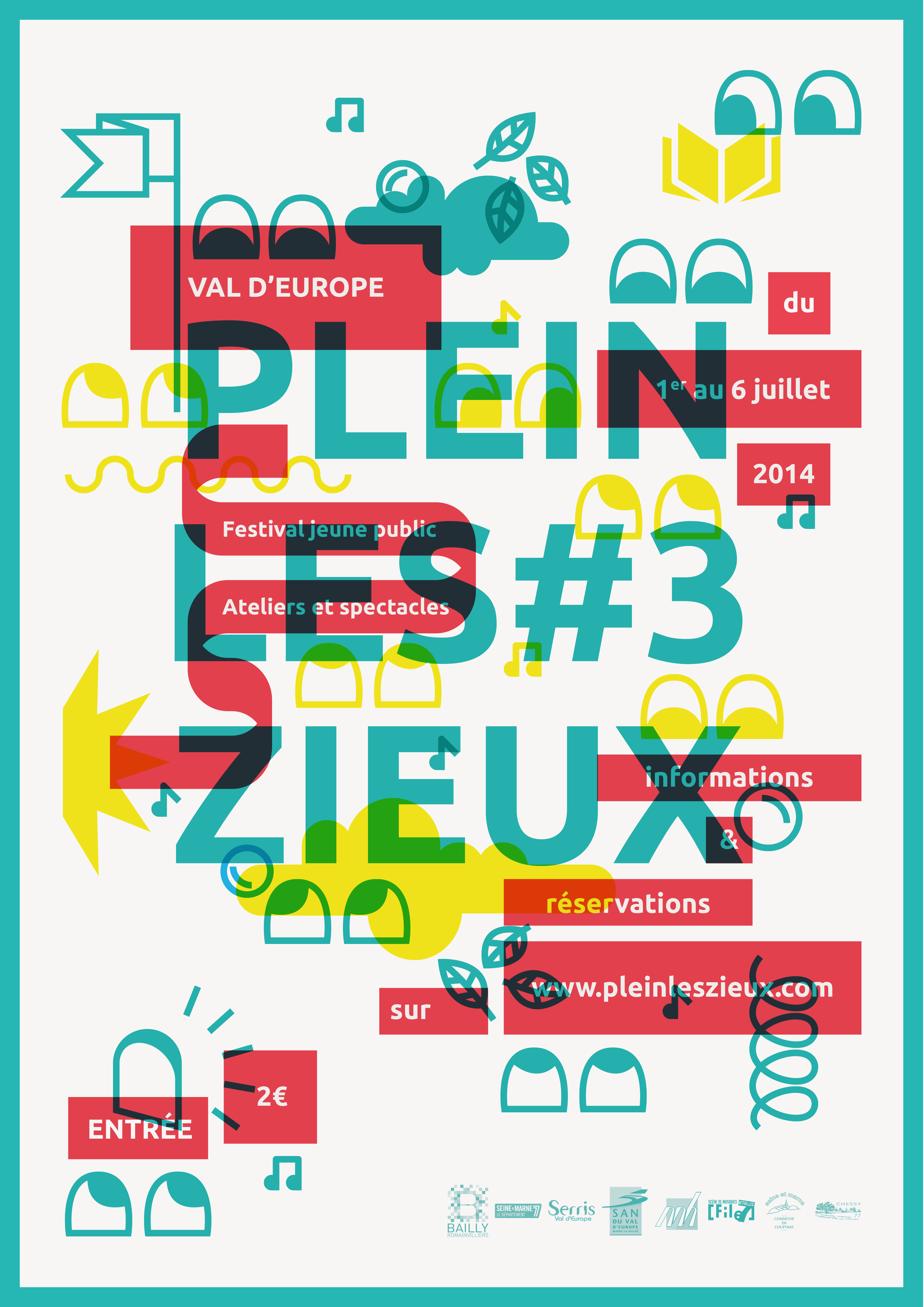 Festival PLEIN LES ZIEUX — Communication visuelle, affiche principale
