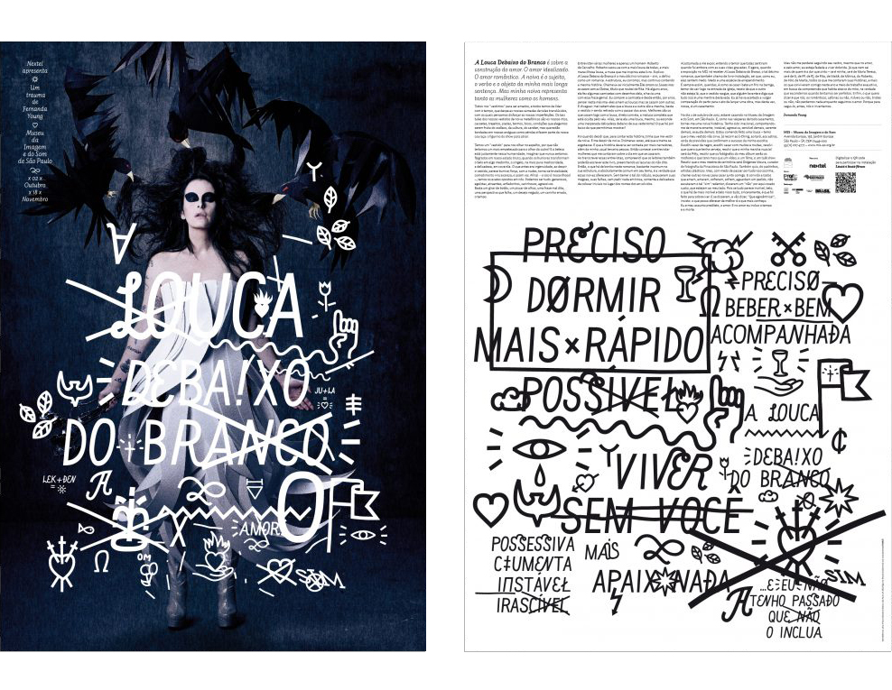 A LOUCA DEBAIXO DO BRANCO — Communication graphique, carton d'invitation