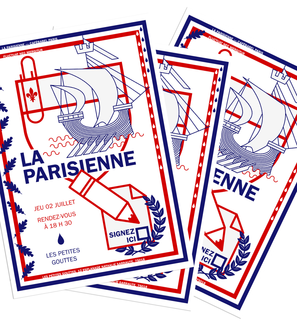 La Parisienne, affiche pour événement — Illustration