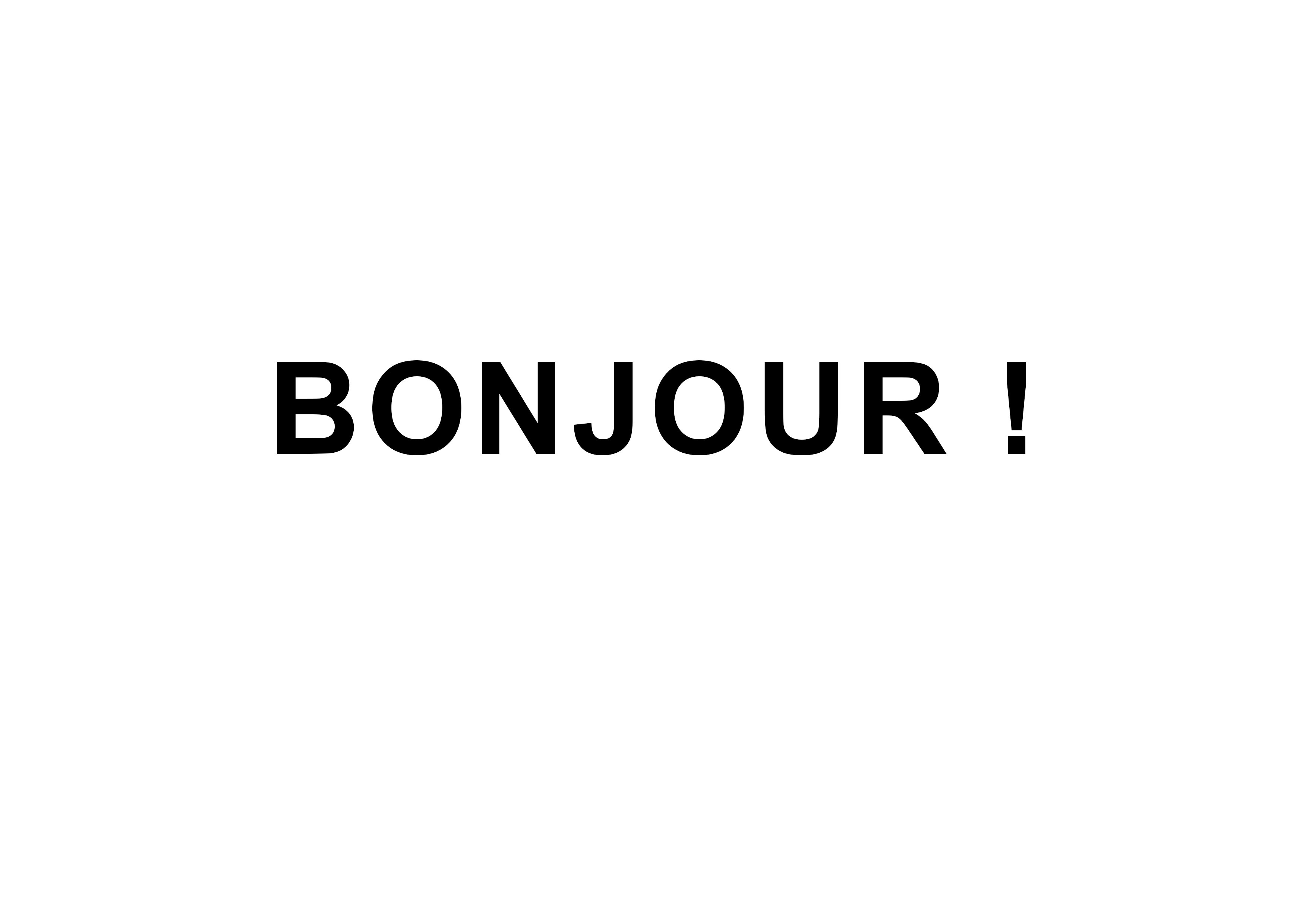 Bonjour !